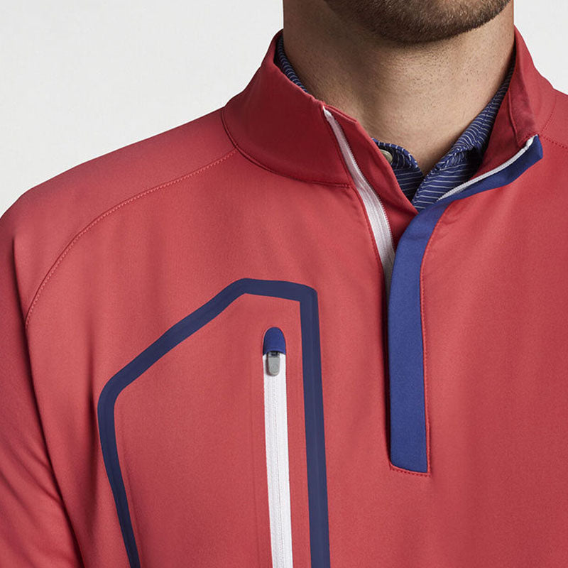 Custom 1 4 Zip Athletic Pullover with Geometric Chest Pocket