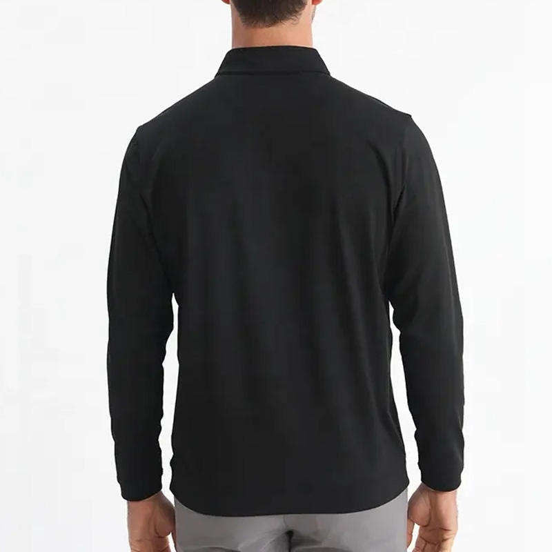 Custom 1 4 zip pullover black in Loose-Fit Cotton Terry