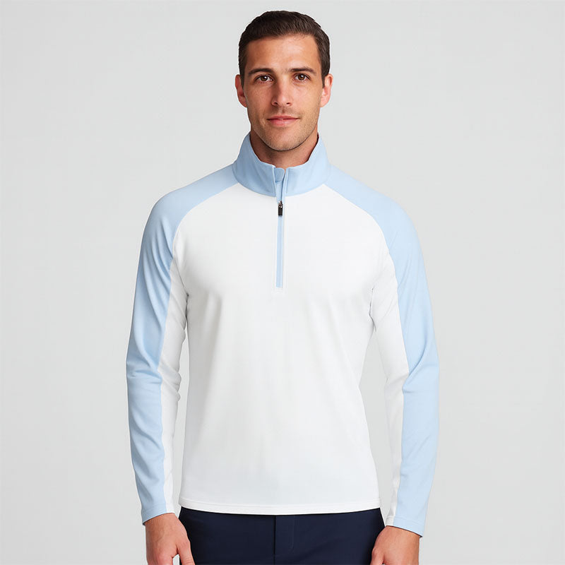 Custom 1/4 Zip Pullover Men’s Patchwork Quick Dry Performance Top