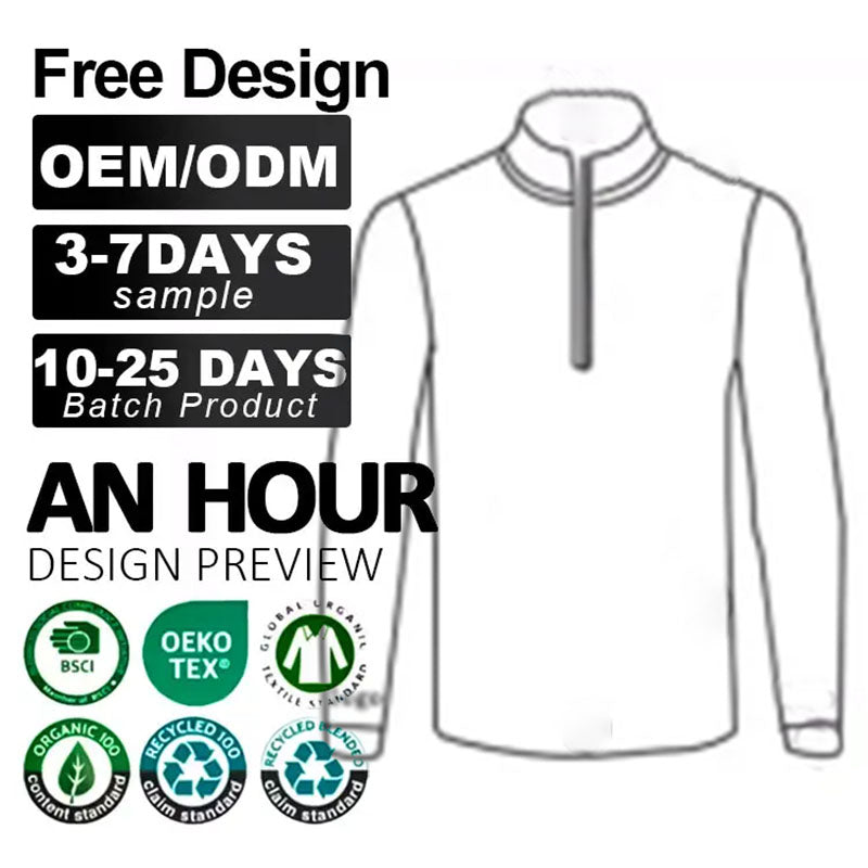 Custom 1/4 Zip Pullover Men’s Patchwork Quick Dry Performance Top