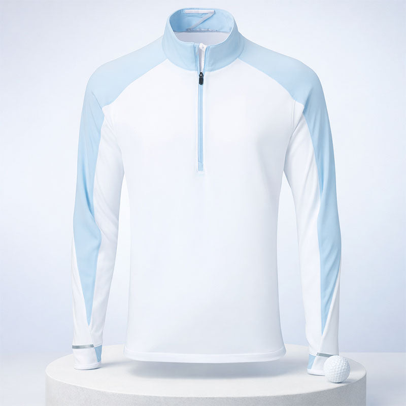 Custom 1/4 Zip Pullover Men’s Patchwork Quick Dry Performance Top