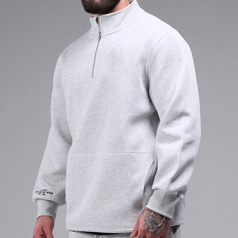 Custom 1 4 Zip Pullover with Pockets in Cotton-Blend Fleece