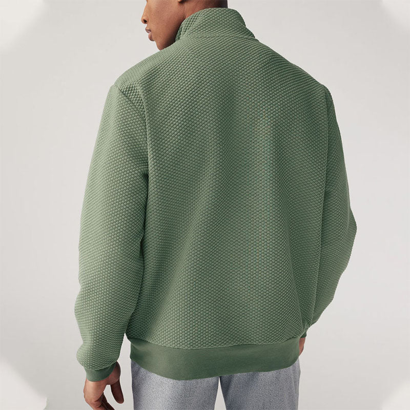 Custom 1 4 zip pullovers in Heavyweight Textured Cotton