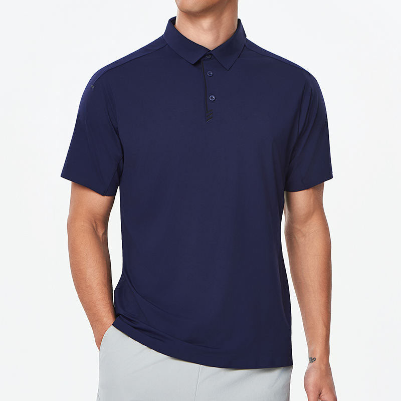 Custom 4XL Golf Polo Shirts with Black Geometric Placket