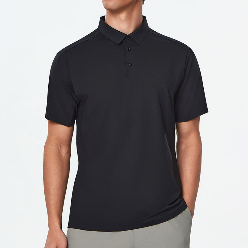 Custom 4XL Golf Polo Shirts with Black Geometric Placket