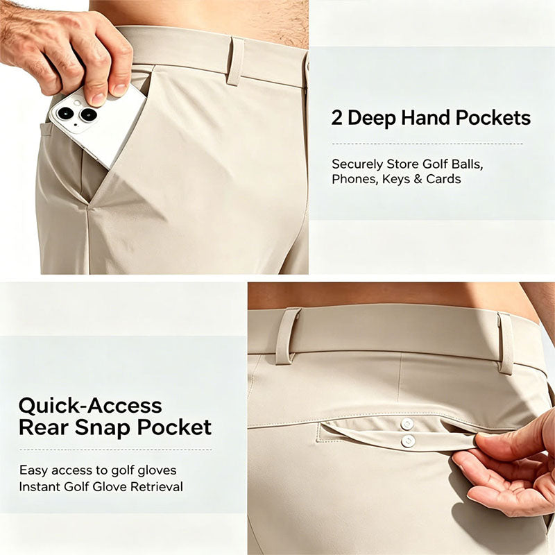 Custom Baggy Golf Pants for Men Lightweight Cotton Twill OEM