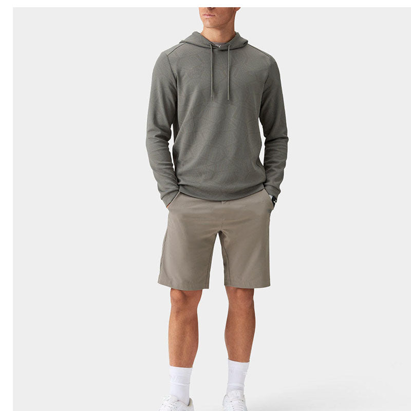 Custom Best Mens Golf Hoodies | Tonal Geometric Performance Pullover