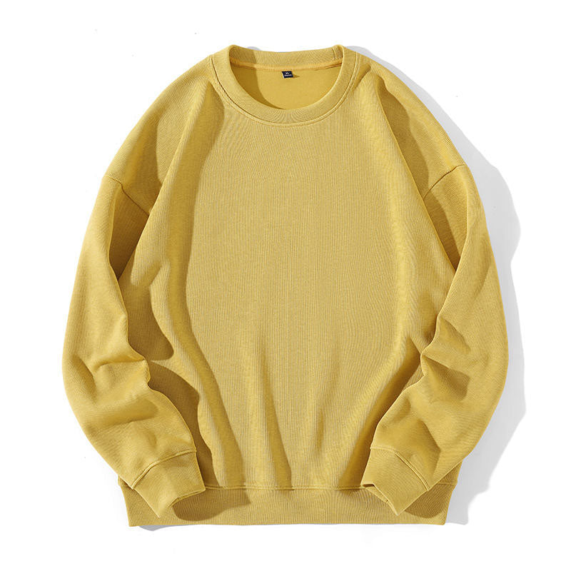Custom Black Crewneck Sweater in 330 GSM Cotton-Stretch Fabric