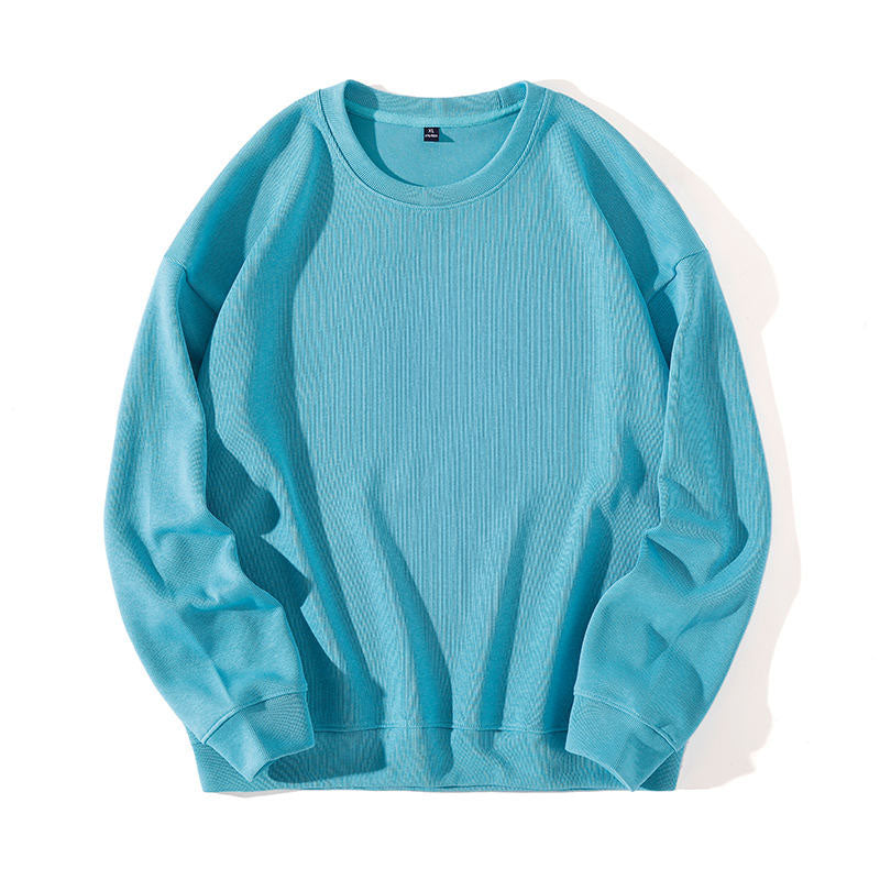 Custom Black Crewneck Sweater in 330 GSM Cotton-Stretch Fabric