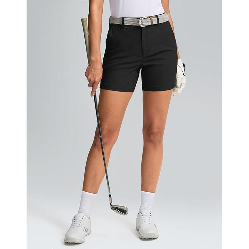 Custom Women’s High-Waist Golf Shorts – Lightweight Cotton OEM