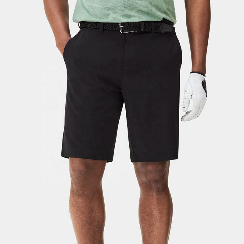 Custom Black Men’s Golf Shorts – Elastic Waist Quick-Dry