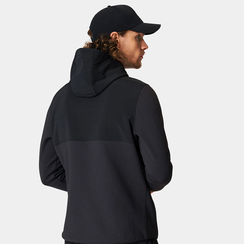Custom 430 GSM Black Quarter-Zip Golf Hoodie with Zip Pockets