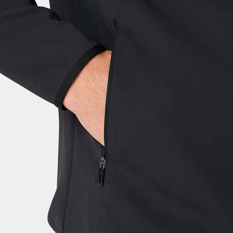 Custom 430 GSM Black Quarter-Zip Golf Hoodie with Zip Pockets