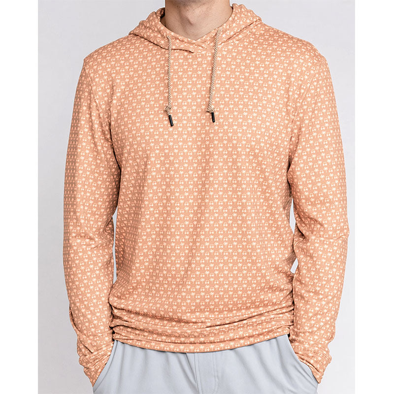 Custom Blue Golf Hoodie | All-Over Micro-Print Performance Pullover