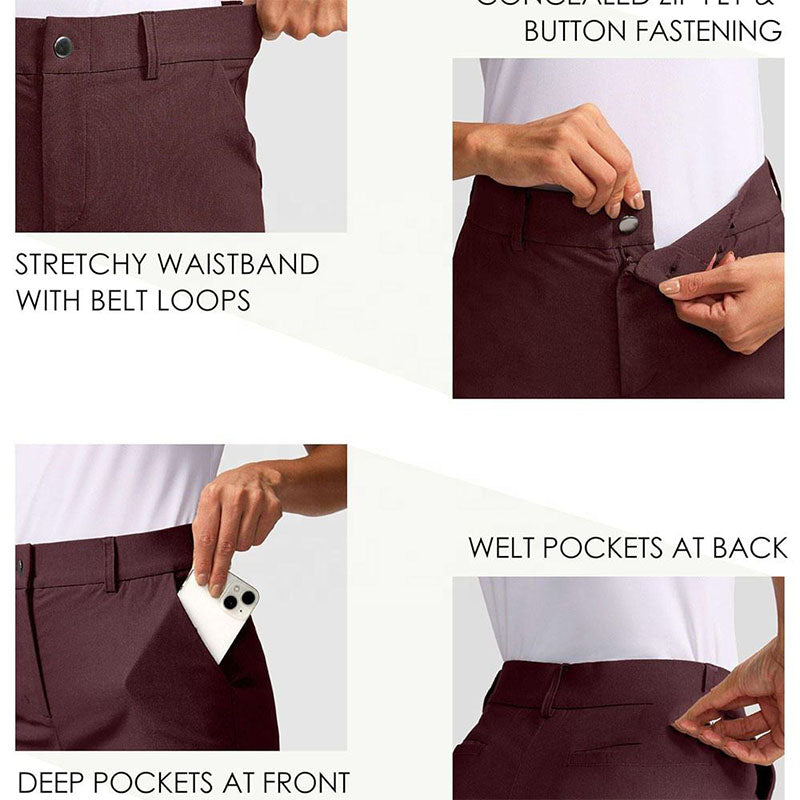 Custom Women’s Cotton Golf Shorts – Burgundy Canvas OEM Style