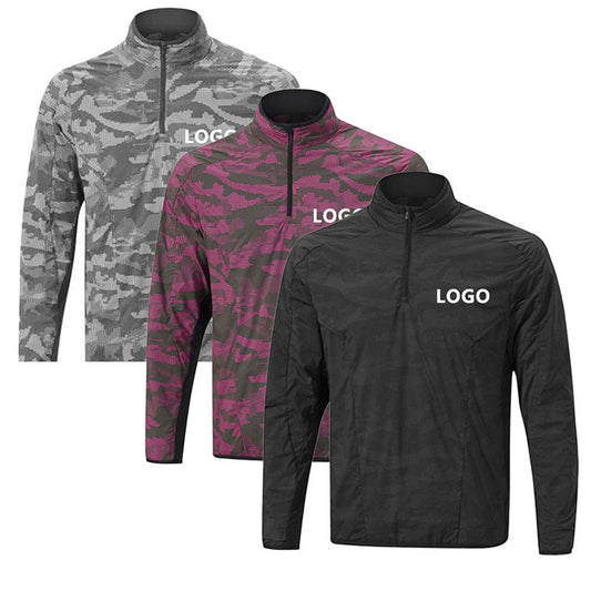 Custom Camo 1/4 Zip Pullover with 320gsm Lined Knit