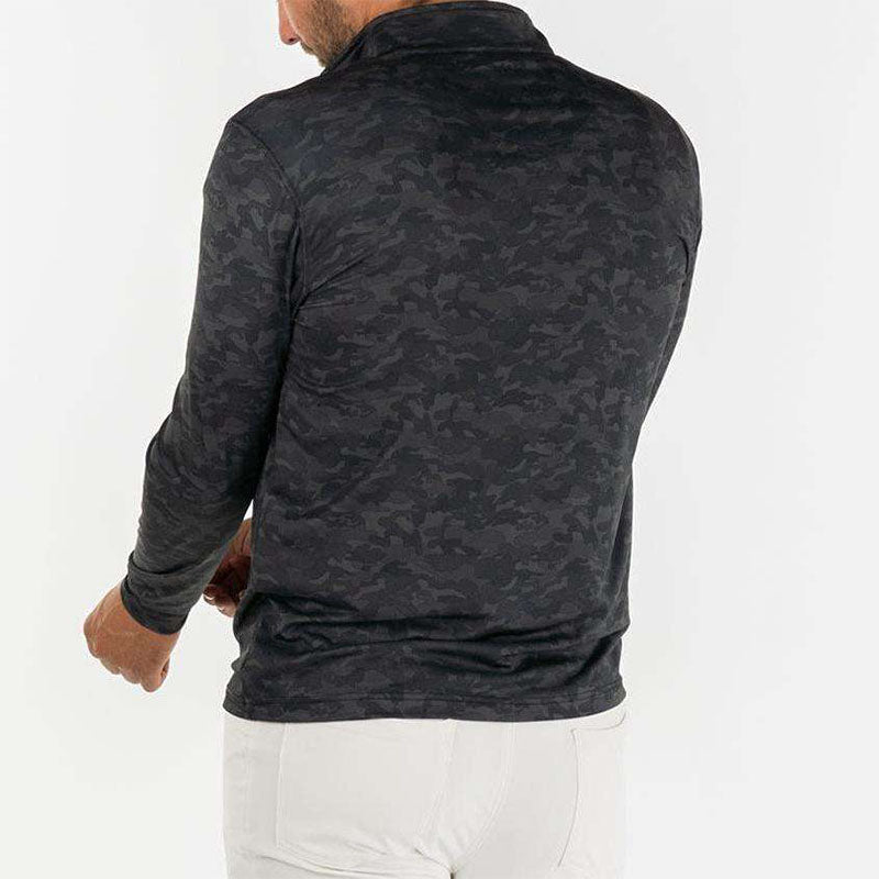 Custom camo 1 4 zip pullover in 340gsm Tonal Printed Fabric