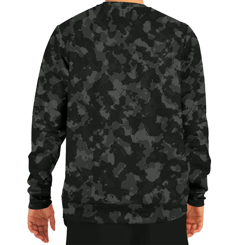 Custom Camo Crewneck Pullover Sweatshirt for OEM Streetwear & Golf Lifestyle