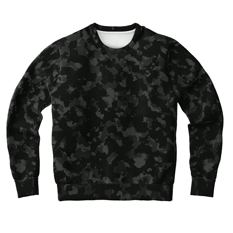 Custom Camo Crewneck Pullover Sweatshirt for OEM Streetwear & Golf Lifestyle