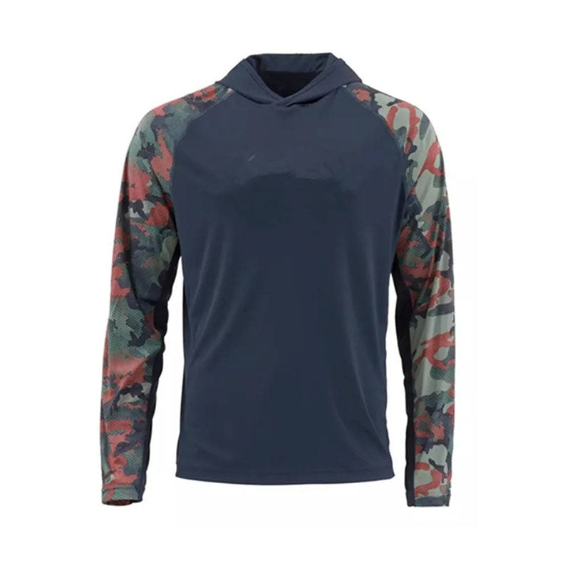 Custom Camo Golf Hoodie with Printed Raglan Sleeves for Private Label