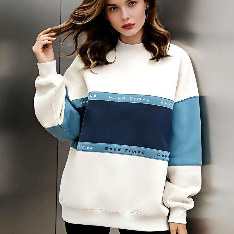 Custom Comfort Colors Crewneck Sweatshirt with Patchwork Panels