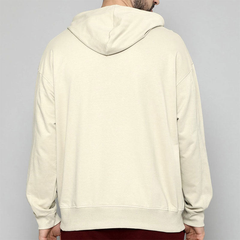 Custom Cream Golf Hoodie in 100% Cotton Fleece for Private Label