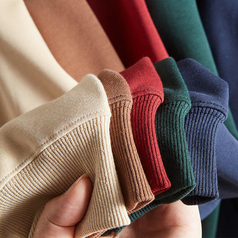 Custom Crewneck Sweaters in Solid 330g Cotton-Rich Loose Fit