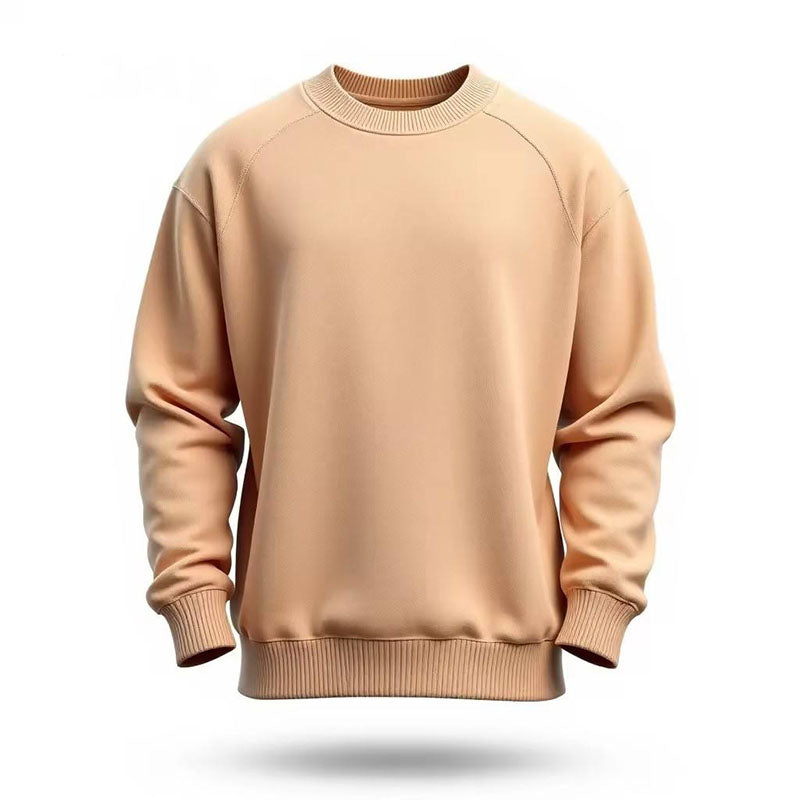 Custom Cute Crewnecks in Bright Orange Cotton Fleece Loose Fit