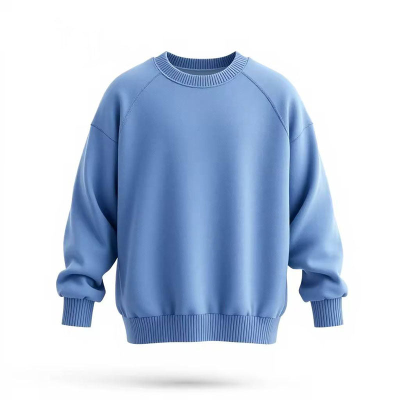 Custom Cute Crewnecks in Bright Orange Cotton Fleece Loose Fit