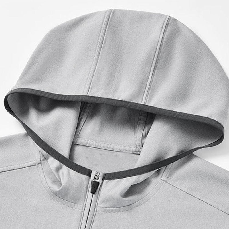 Custom Full Zip Golf Hoodie in 220 GSM Contrast Panel Jersey