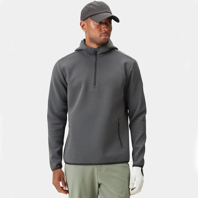 Custom Full Zip Golf Hoodie in 220 GSM Contrast Panel Jersey