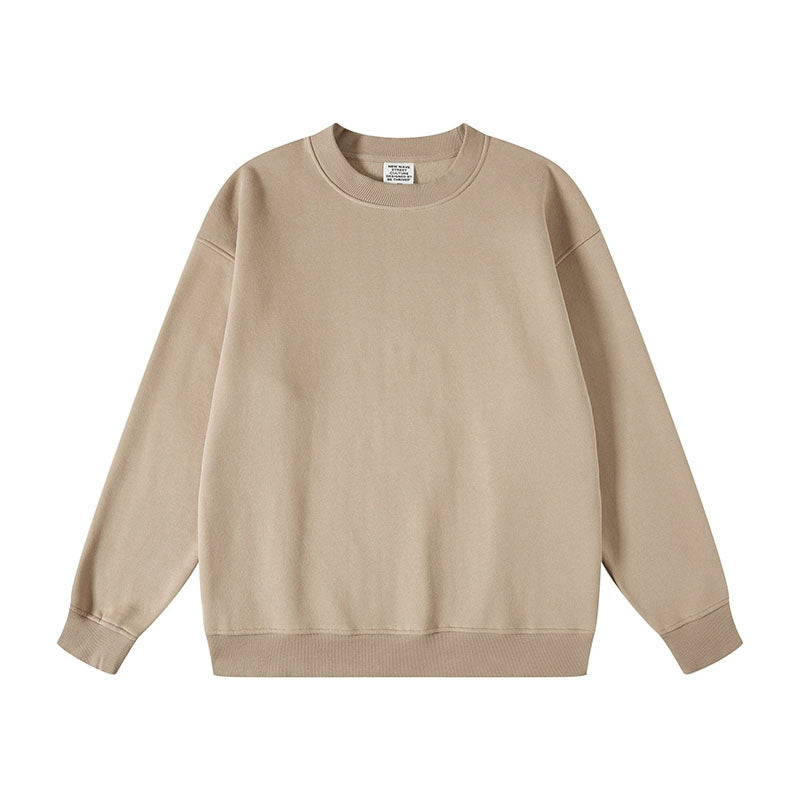 Custom Garment-Dyed Cotton Crewneck Sweatshirt Manufacturer