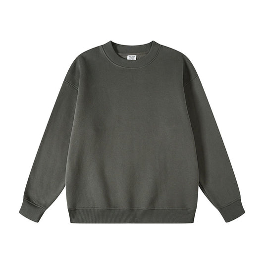 Custom Garment-Dyed Cotton Crewneck Sweatshirt Manufacturer