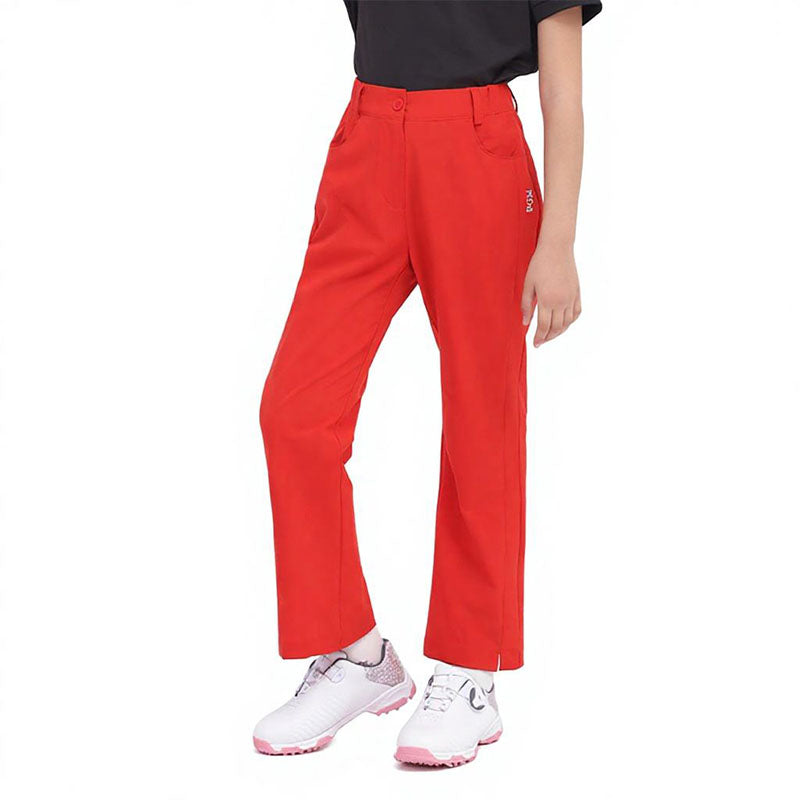 Custom Girls Golf Pants with Stretch Fabric and Straight-Leg Fit