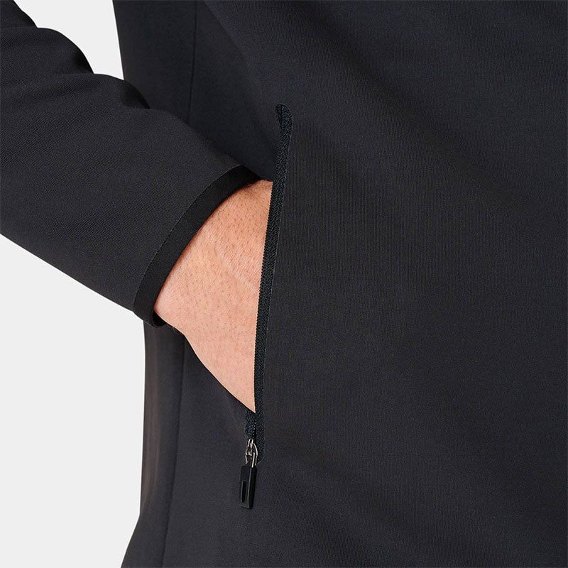 Custom Golf Hoodie Black with Concealed Zip Pockets