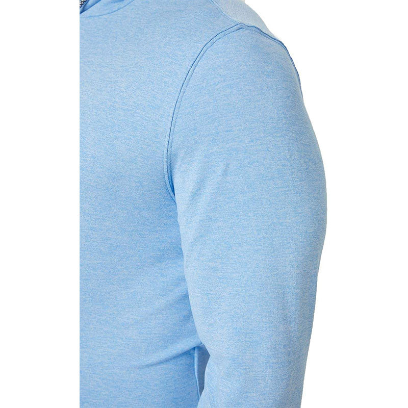 Custom Golf Hoodie Blue in Nylon-Spandex Stretch Knit for Private Label