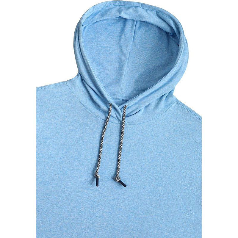 Custom Golf Hoodie Blue in Nylon-Spandex Stretch Knit for Private Label