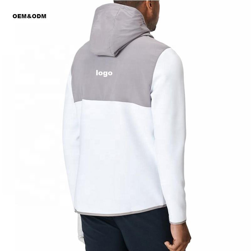 Custom Golf Hoodie Men Quarter-Zip with Windproof Color-Block Panels