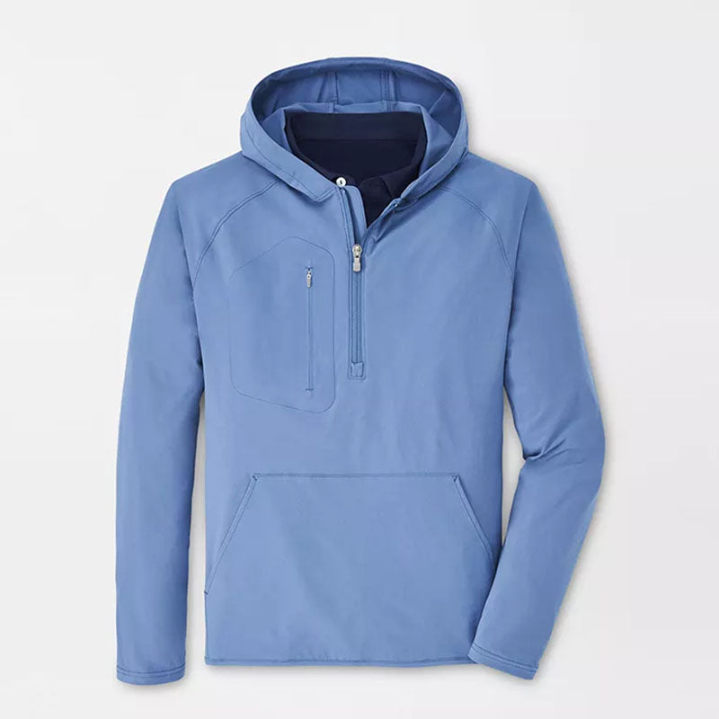 Custom Golf Hoodie Mint with Quarter Zip and Zippered Chest Pocket