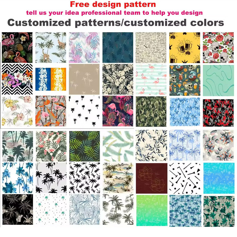 Quick-Dry Cactus Print Custom Golf Polo Shirt, 180gsm Jersey (OEM/ODM)