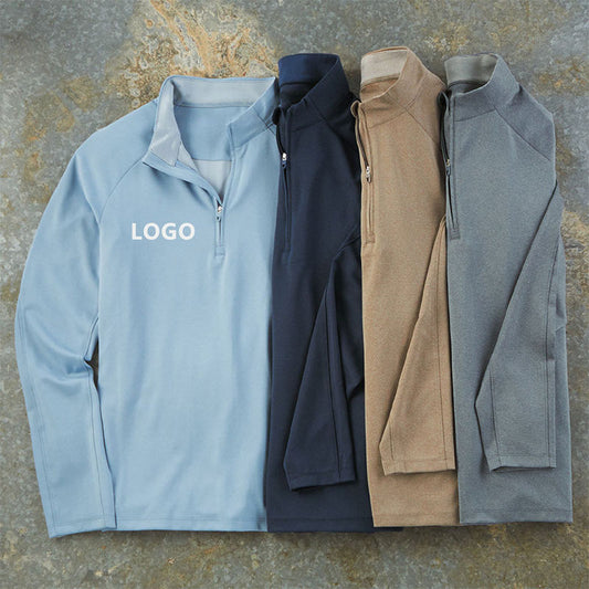 Custom Good Good Golf Polo Quarter-Zip Pullover in 320 GSM Knit