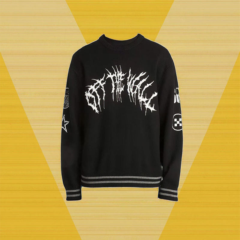 Custom Graphic Crewnecks in 9-Gauge Wool-Blend Knit
