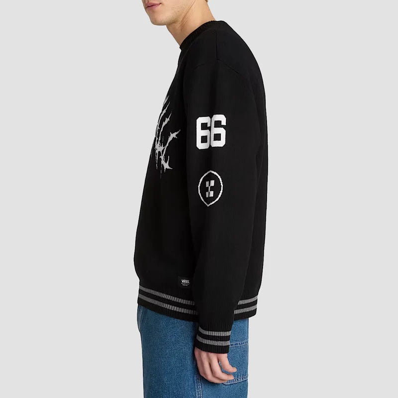 Custom Graphic Crewnecks in 9-Gauge Wool-Blend Knit