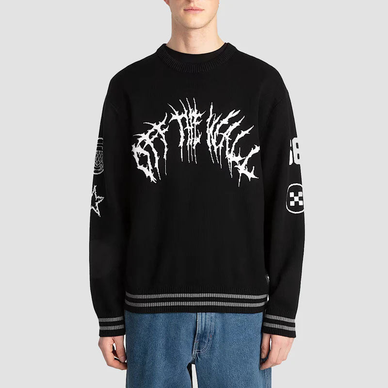 Custom Graphic Crewnecks in 9-Gauge Wool-Blend Knit