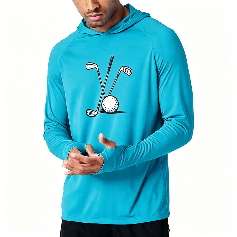 Custom 180 GSM Graphic Golf Hoodie with Thumbhole Sleeves
