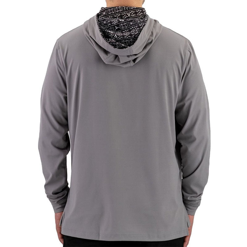 Custom Gray Golf Hoodie with Contrast Printed Hood