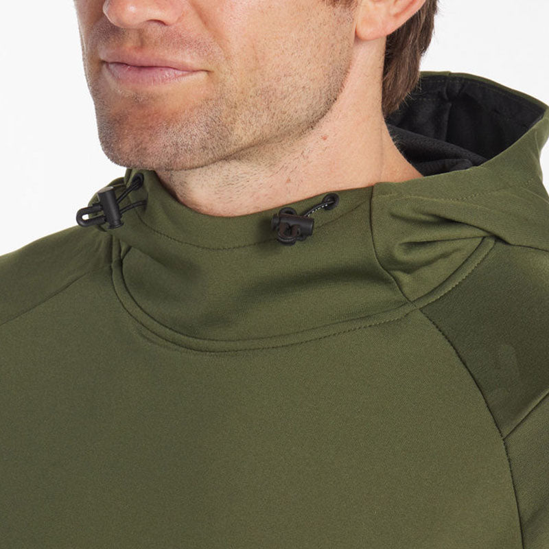 Custom 360 GSM Green Fleece Golf Hoodie with High-Neck Hood
