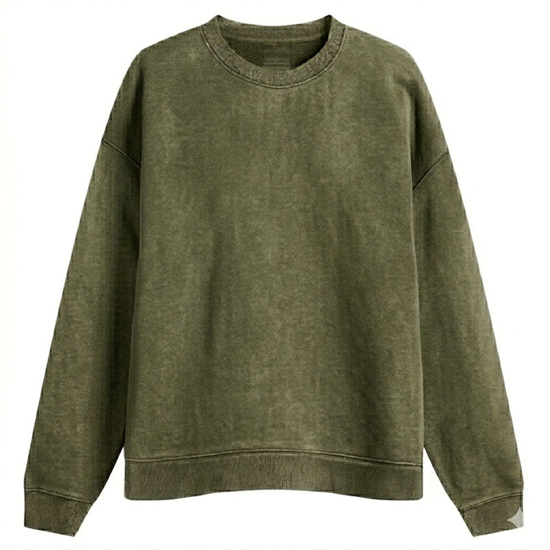 Custom Green Oversized Crewneck Sweatshirt for Women Wholesale