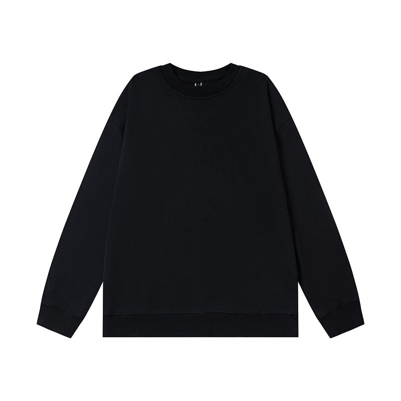Custom Heavyweight Black Crewneck Sweatshirt for OEM 3D Logo