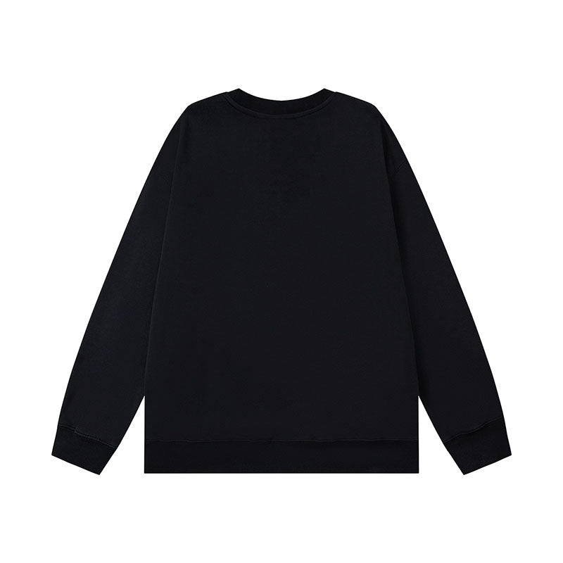 Custom Heavyweight Black Crewneck Sweatshirt for OEM 3D Logo